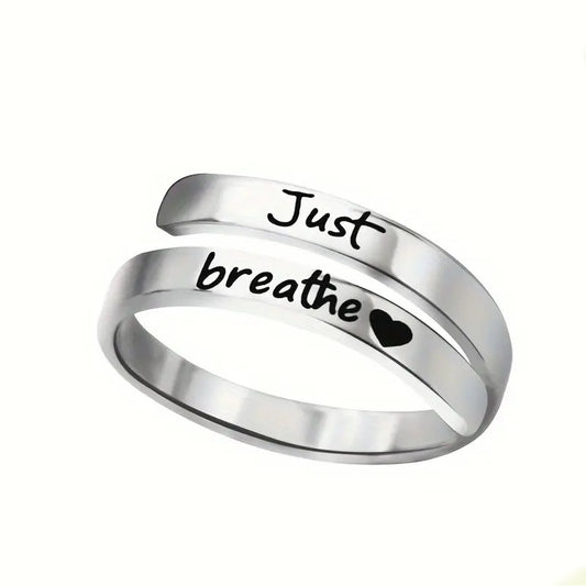 Silver Spiral Heart Ring